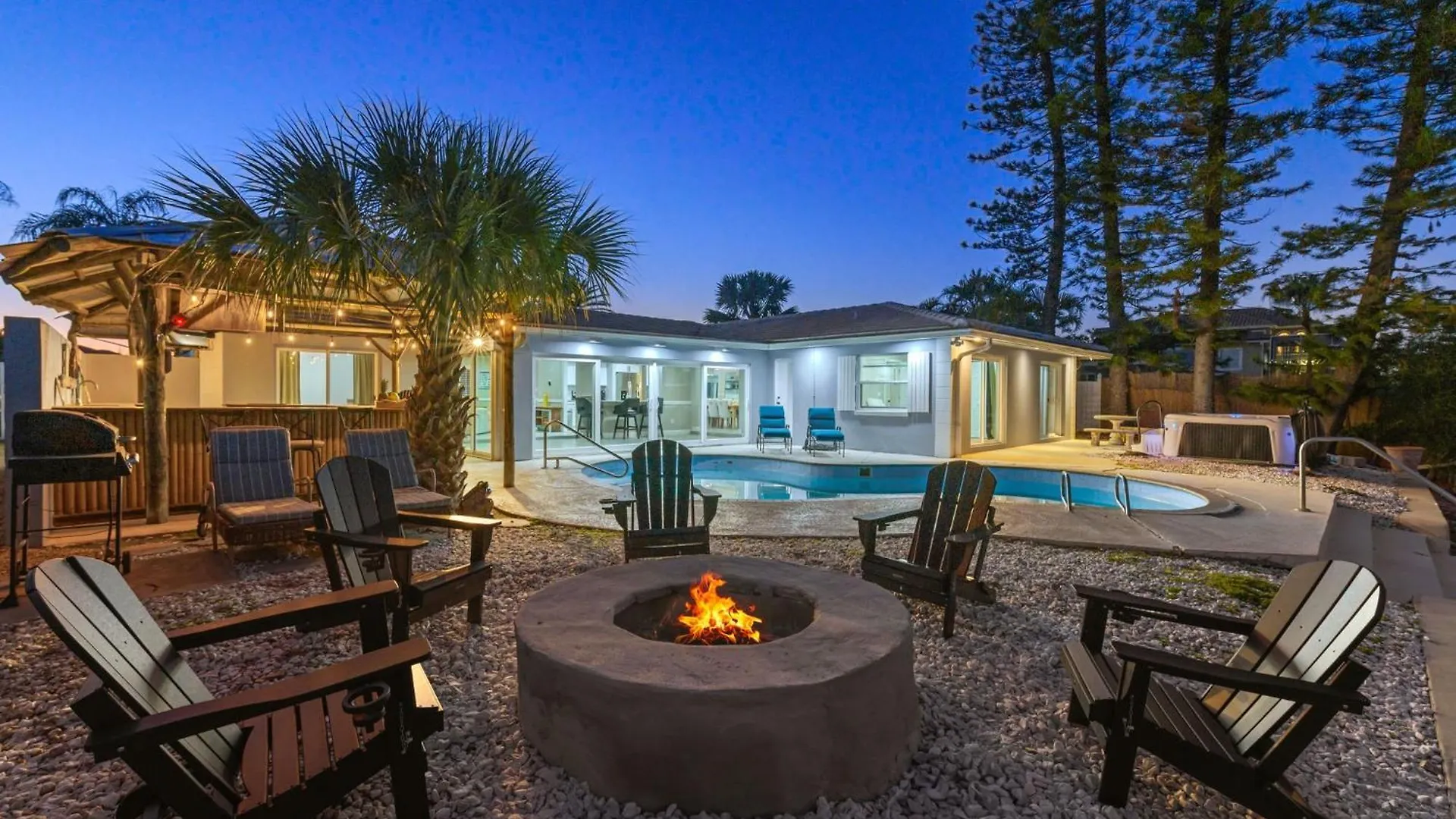 Villa Sleeps 10 Tiki Bar Private Pool Hot Tub Fire Pit Tampa